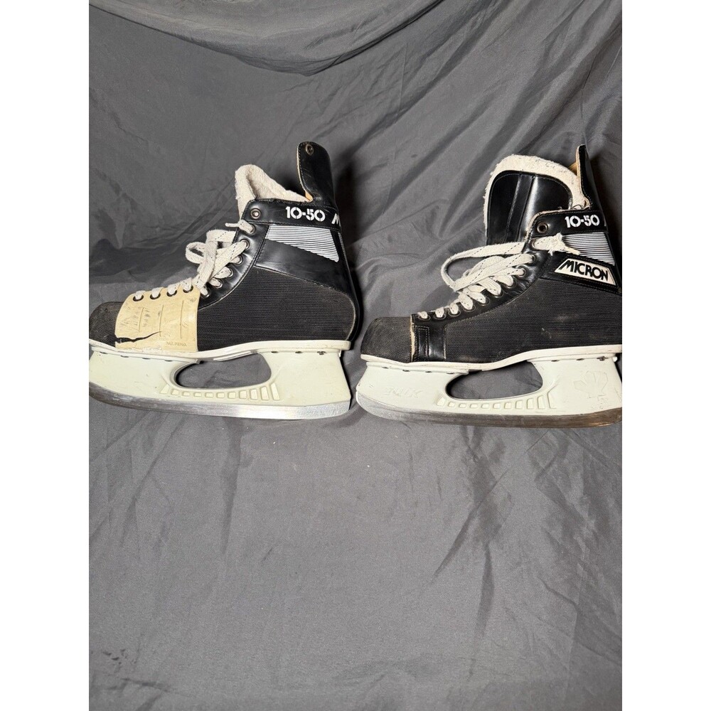 Vintage VTG Adult Size 10D Mega Micron 10-50 Hockey Skates 1980’s GUC